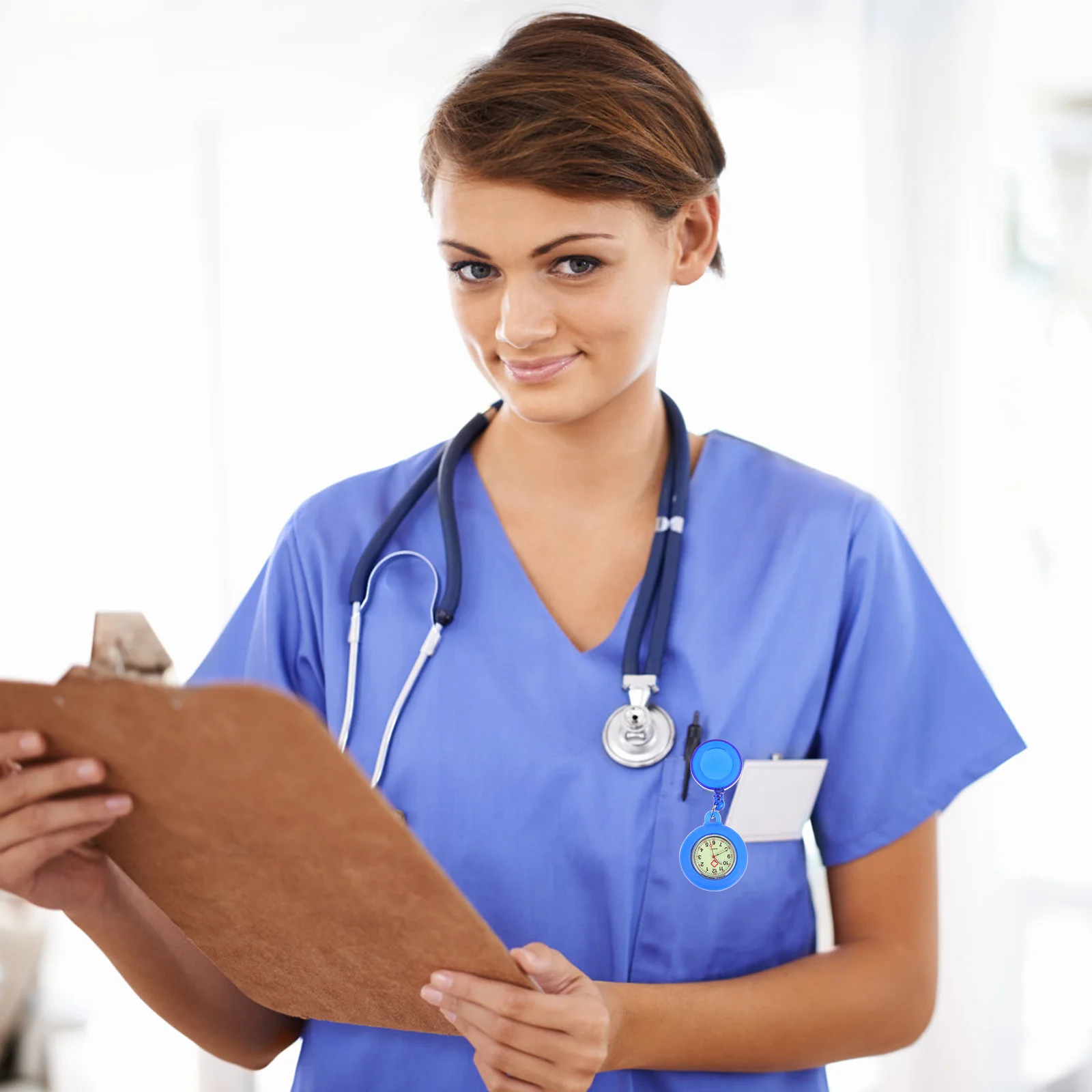 ممرضة ساعة الجيب البلاستيك الكوارتز شارة مقاومة للماء الساعات للنساء المحمولة الممرضات فوب ساعة طالب الملحقات الطبية