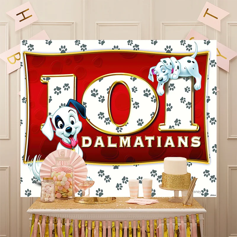 Disney  101 Dalmatians Tapestry Baby Gift One Hundred and One Dalmatian Background Birthday Party Supply Backdrop Home Decortion