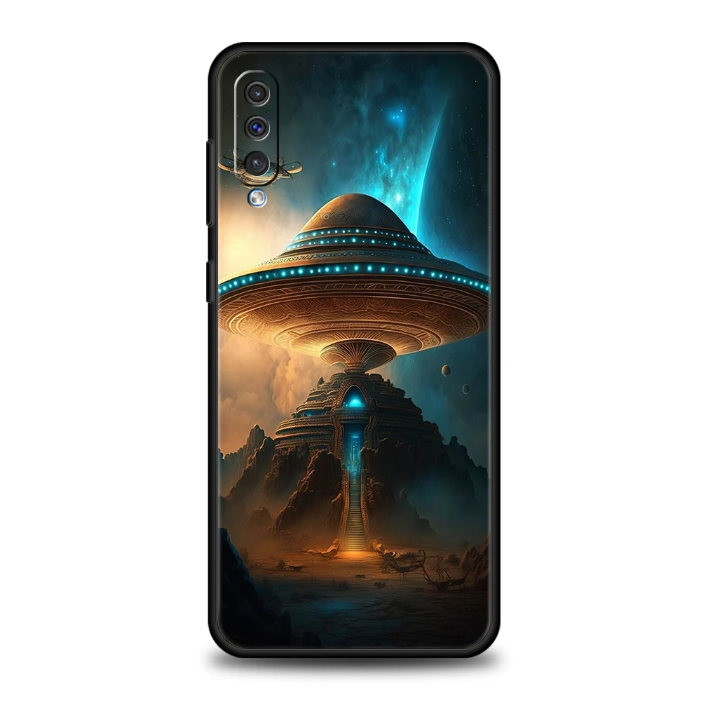 Alien Martian UFO Phone Case for Samsung Galaxy A24 A13 A53 A73 A33 A22 A12 A02 A03 A05 A70 A50 A10 A20 5G Silicone Shell Capas