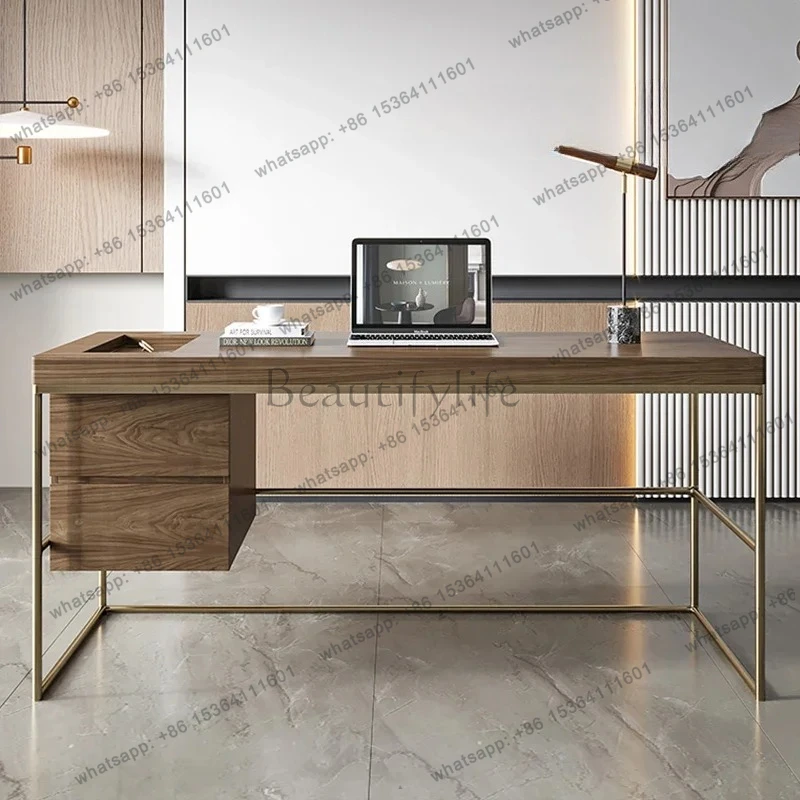 

LXNordic medieval style solid wood study desk computer desk home design simple workbenchSSS