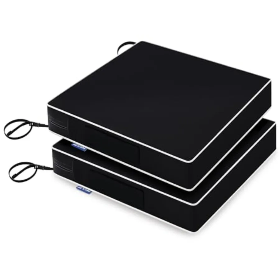 Outdoor Chair Cushions Waterproof Patio Chair Cushions with Adjustable Straps Set of for Patio Furniture -Year Color Fastness G