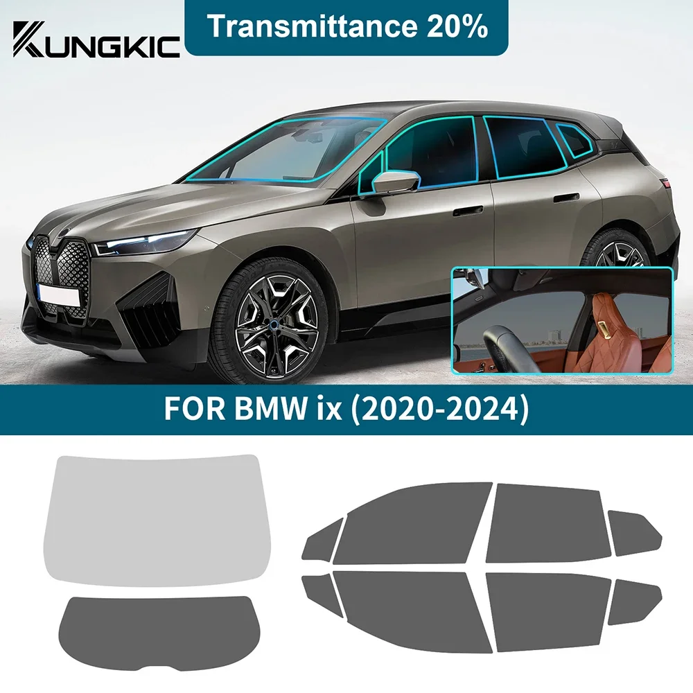 

Автомобильное переднее заднее боковое окно для BMW ix50 ix40 m60 Xdrive i20 2020 2021 2022 2023 ix Солнечная конфиденциальность УФ-протектор Тонировочная пленка