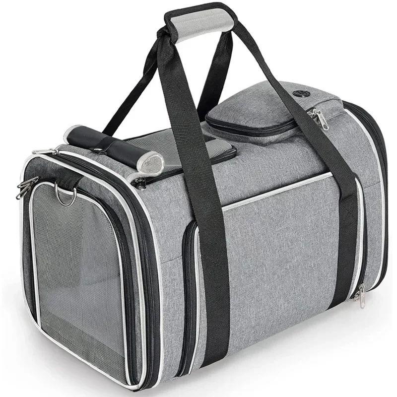 

Pet Supplies Breathable Cat Travel Bag Dogs Cats Ventilate Bag Transport Expandable Foldable Portable Pet Carrier Bag