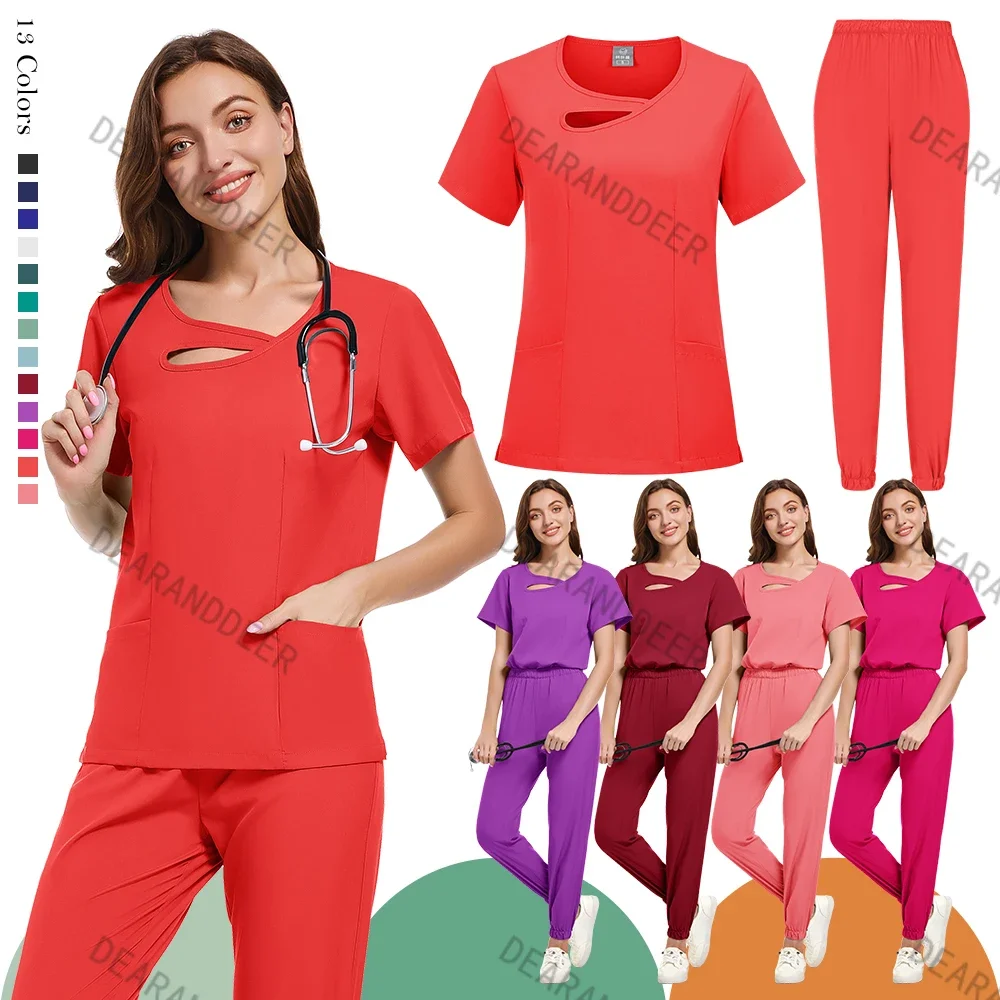 

Surgical gowns for female medical nurses, work uniforms for beauty salons, clinical tops and pants, and spa doctor nursing suits