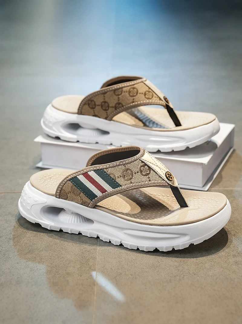

Men's Summer 2026 Trendy Flip Flops Soft Bottom Sandals Anti-Slip Beach Shoes Breathable Slip-On Clogs Casual Footwear