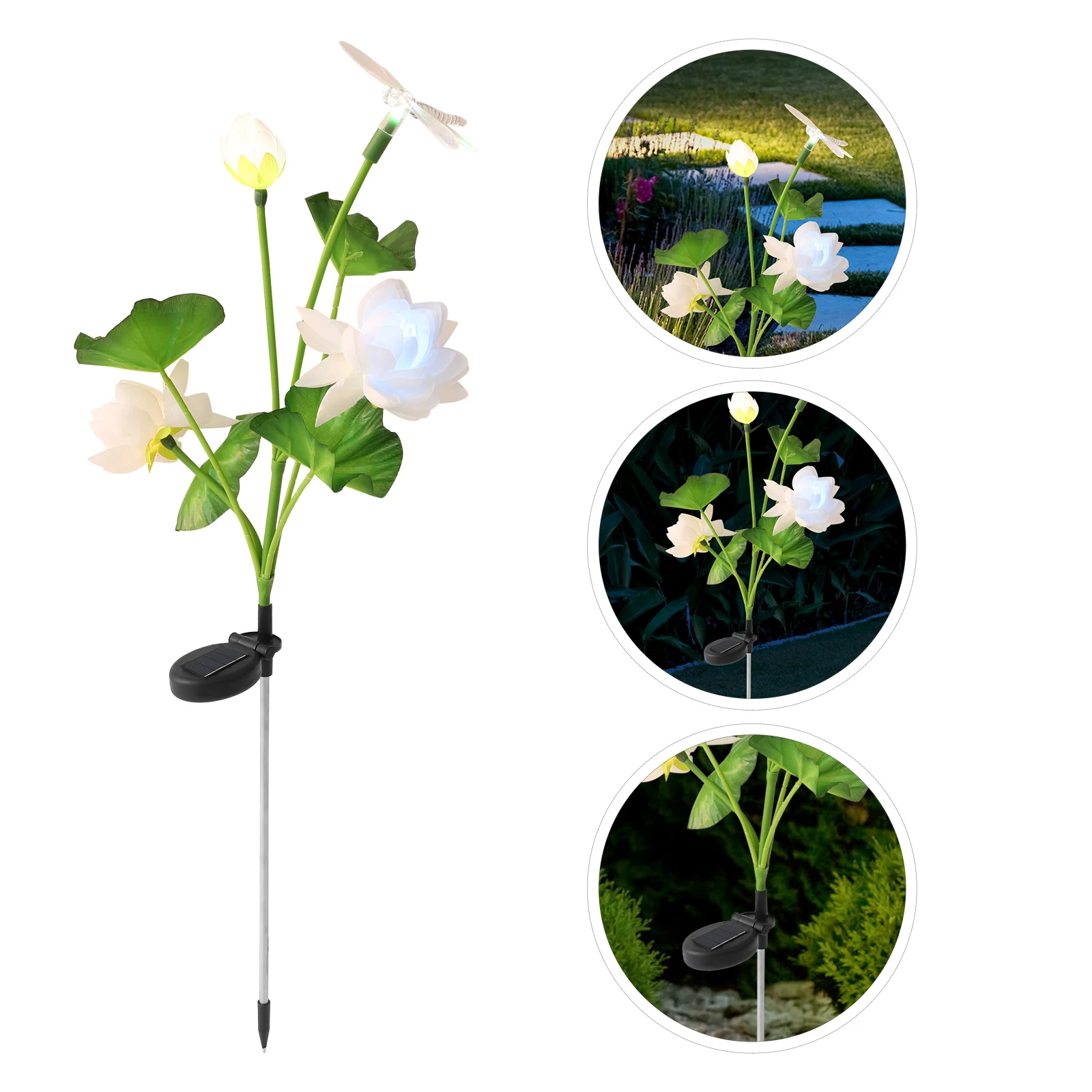 

Solar Lotus Lamp IP44 Waterproof Outdoor Garden Decor Yard Lights Solar Powered LED Path Lighting Landscape Lamp