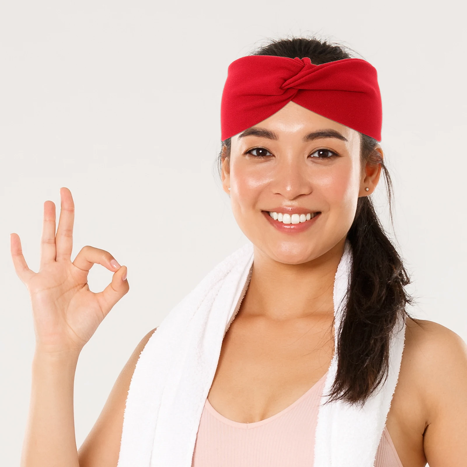 

4Pcs Elastic Headb s Women Hairb Solid Color Cross Yoga Sports Wide Sweatb Pink Beige Black Photography Facial