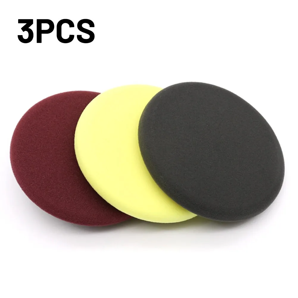 3PCS 6inch/150mm Buffing Pad Sponge Buffing Pads Foam Polishing Pads Kit 6in Sanding Disc For Car Waxing Polishers