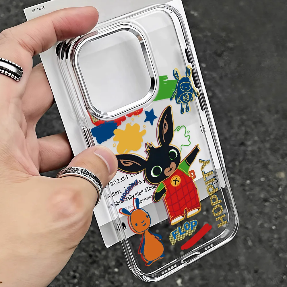 Cartoon Art Bing Bunnys Phone Case for IPhone 17 16e 16 15 14 13 12 11 Mini Pro Max X XR XSMAX 8 7 Air Plus Clear Soft Cover