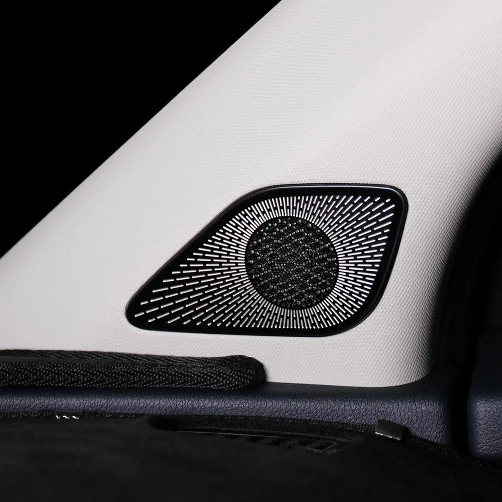2PCS Set Door A-Pillar Tweeter Covers Speaker Decorative Stickers Stainless Steel Material for Kia Sportage NQ5 2023-2026
