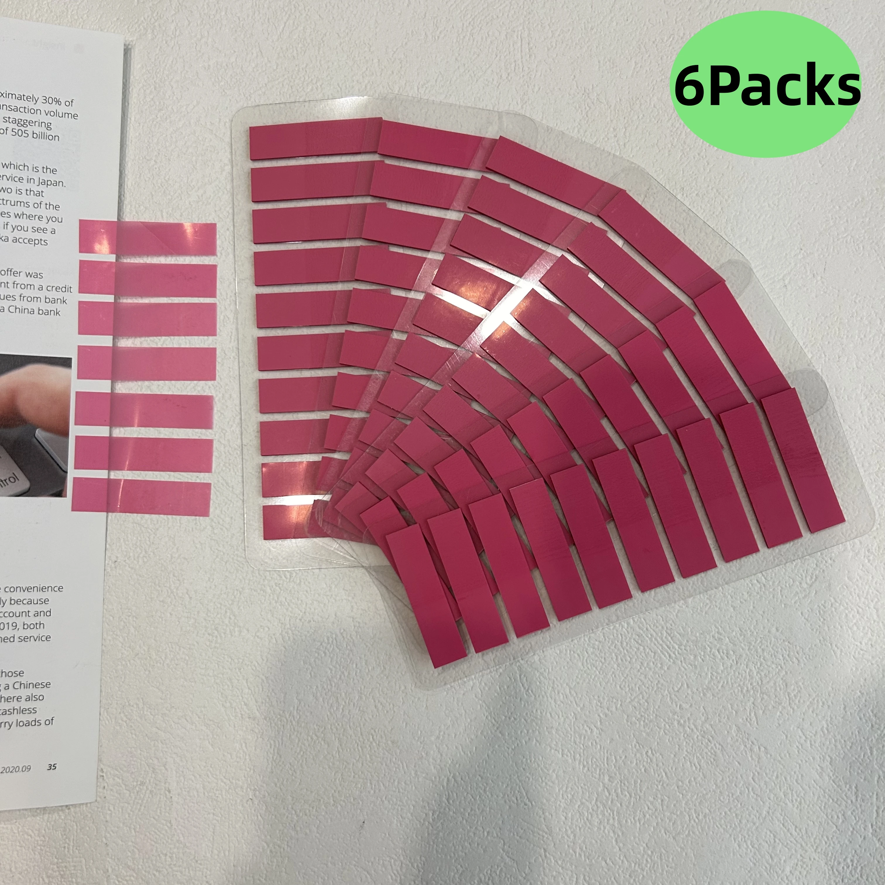 6 แพ็คโปร่งใส Sticky Notes Self-Adhesive อ่านหนังสือ Annotation Notepad บุ๊คมาร์ค Kawaii อุปกรณ์โรงเรียน