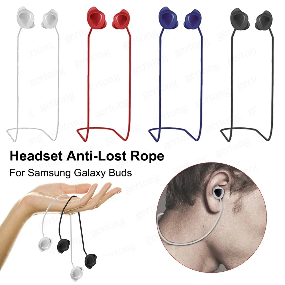 

Silicone Earphone Rope Holder Cable For Samsung Buds Buds Plus Wireless Bluetooth Headphone Neck Strap Cord String Anti-Lost