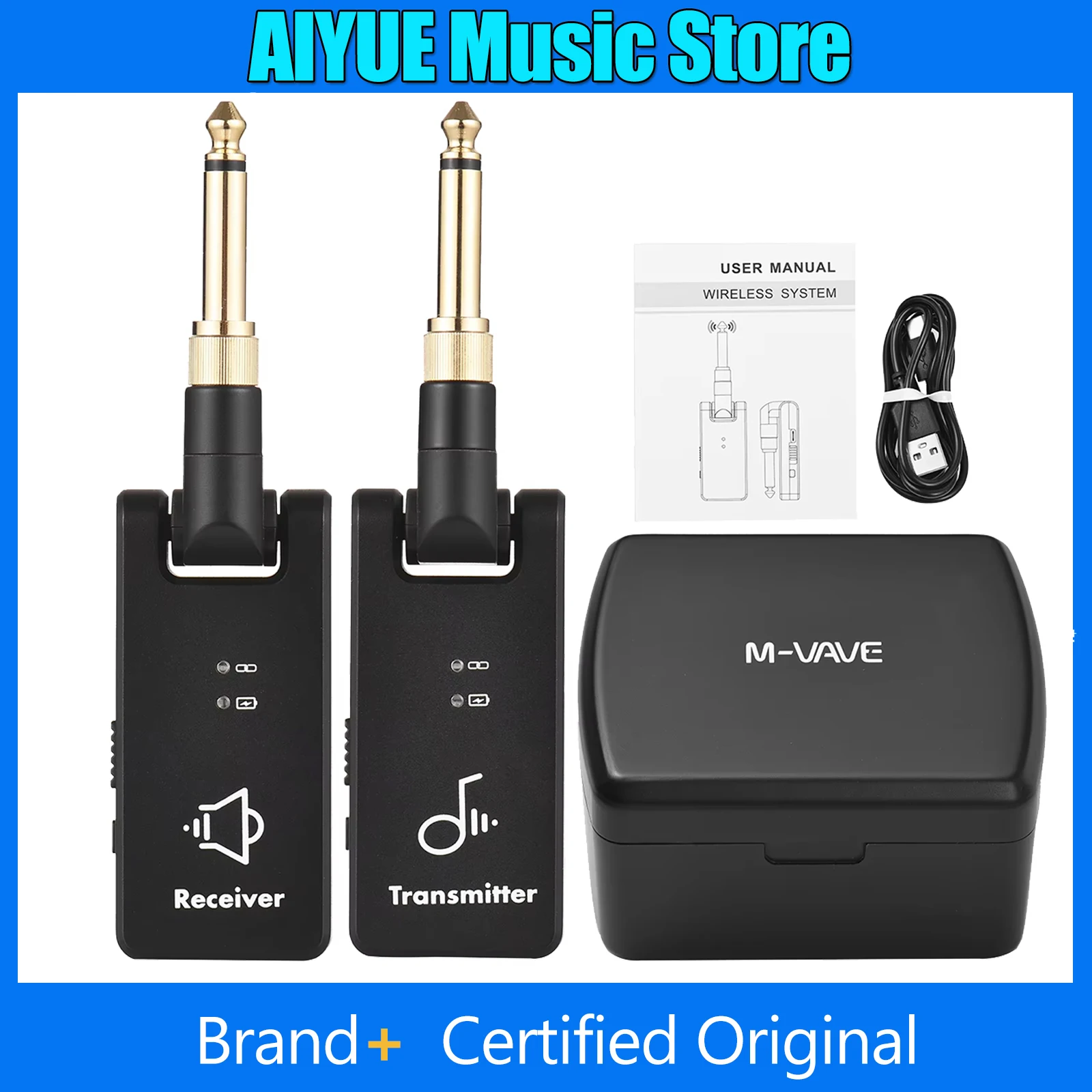 

M-VAVE WP-8 2,4G беспроводной гитарный приемник-передатчик, гитарный передатчик-приемник, 4-канальный гитарный беспроводной перезаряжаемый