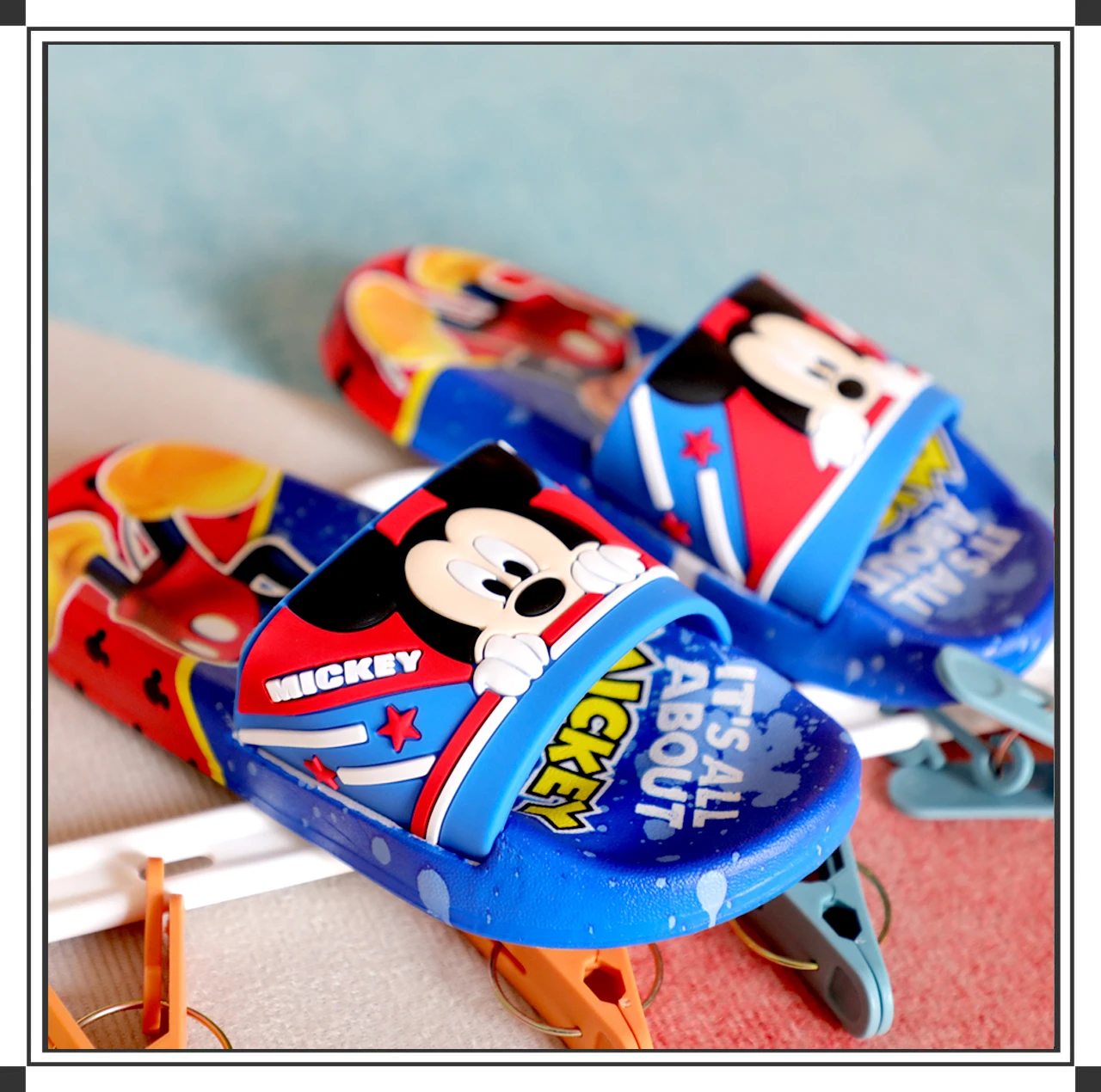 1Pair New Summer Children Sandals Kids Mickey Mouse Cartoon Toddler Boys Soft Sole Shoes Boy Anti-Slip Slippers