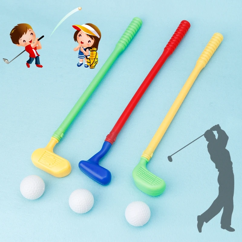 Mini Club de Golf de juguete para niños, Putter de Golf de juguete para interiores, juego de actividades familiares, conjunto de dispositivos, juguete para niños, Favor de fiesta, deportes