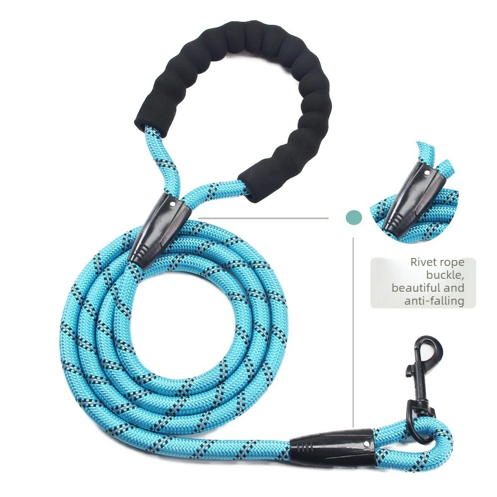 Reflective Nylon Leash for Dogs Comfortable Wear-resistant Explosion-proof Washable Dog Walking Rope Pet Shiba Inu Dog Chain
