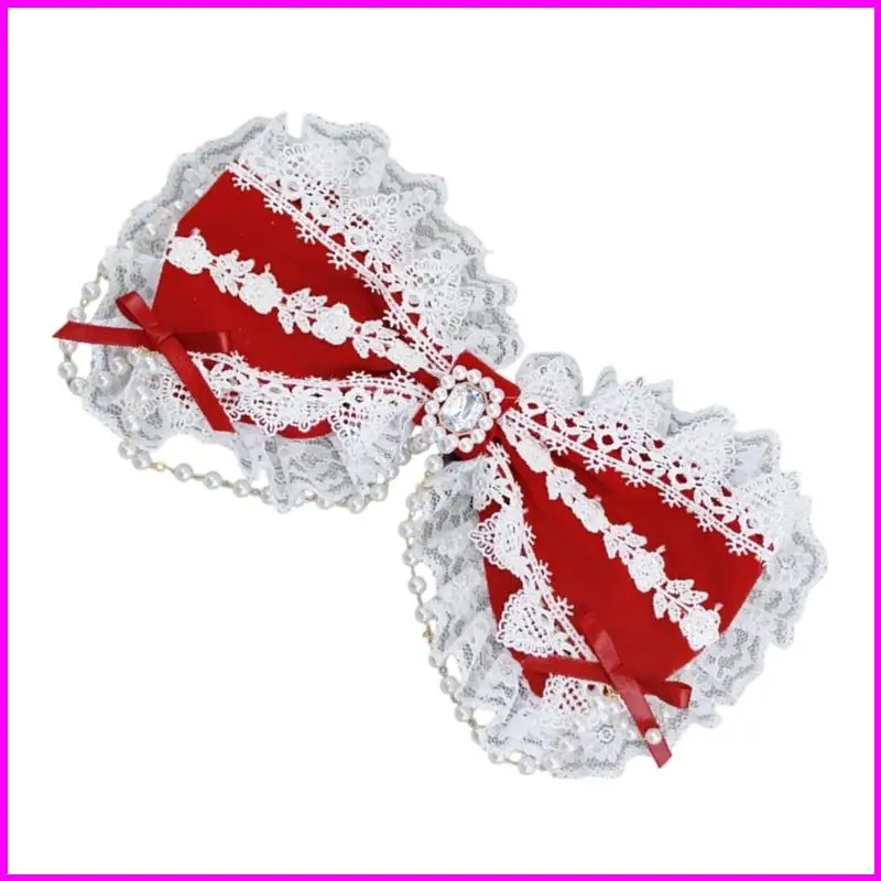 Phong Cách Anime Tóc Thủ Công Ren Trang Trí Giả Ngọc Trai Mềm Barrettes Tóc Decors Cho Cosplay Sự Kiện