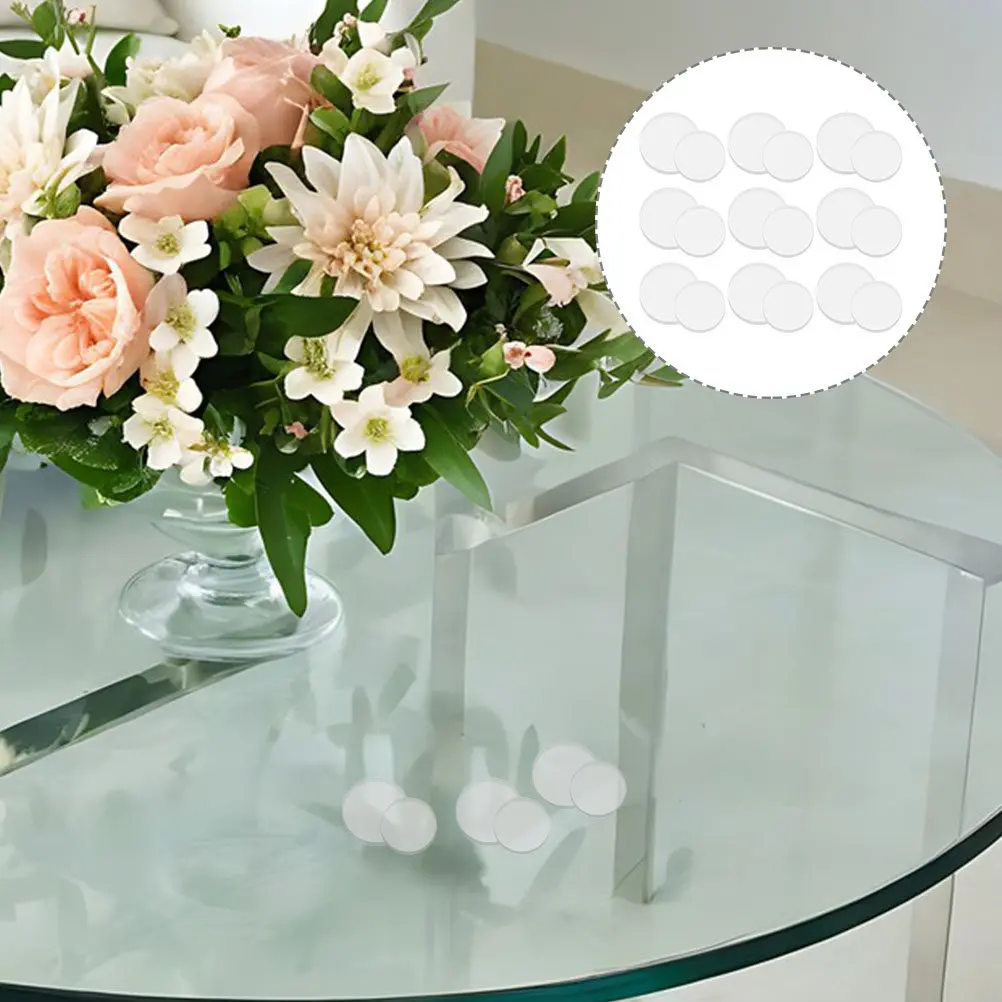 20Pcs Clear Antislip Glass Spacers Rubber Suction Bumpers for Glass Tables Countertops Desk Protectors Non-Slip Furniture Grip