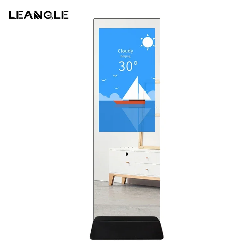 Smart Fitness Mirror Screen Interactive Screens Factory Price Interactive Smart AI Fitness Touch Mirror Kiosk Display