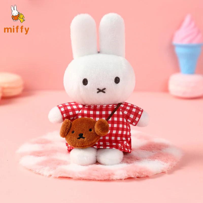 Kawaii Miffy Plush Doll Creative Travel Series Cartoon Fluffy Stuffed Toy Backpack Dopamine Anime Accessories Girls Perfect Gift