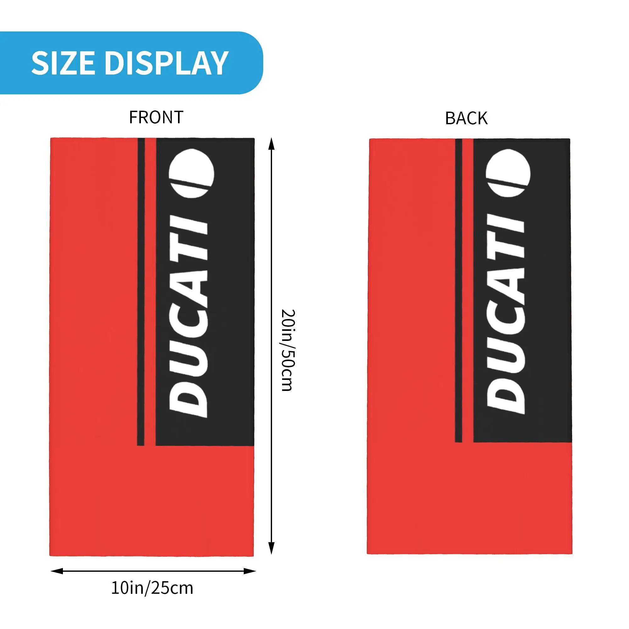 Custom Ducatis Motorcycle Racing Bandana Neck Gaiter for Hiking Hunting Men Women Wrap Scarf Sprot Balaclava Warmer