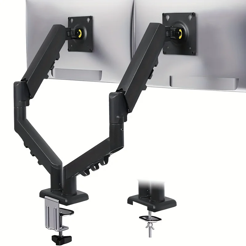 Image 5: Bras de moniteur unique à réserve de poids élevée jusqu'à 10 kg, support de moniteur réglable avec 180 °   Inclinable pivotant 360 °   Rotation pour le bureau à domicile