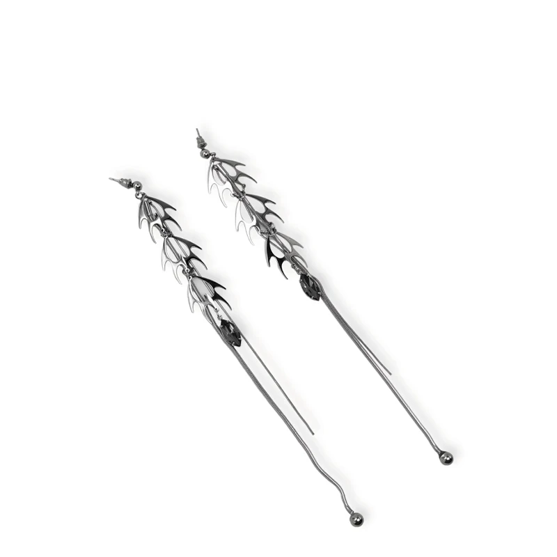 Snake Bone Long Earrings Y2k Sweet Wind For Girls Jewelry Accessories Party Gifts