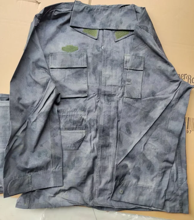 Russian Black Ruins Camouflage Uniform Man Include Jacket Pants