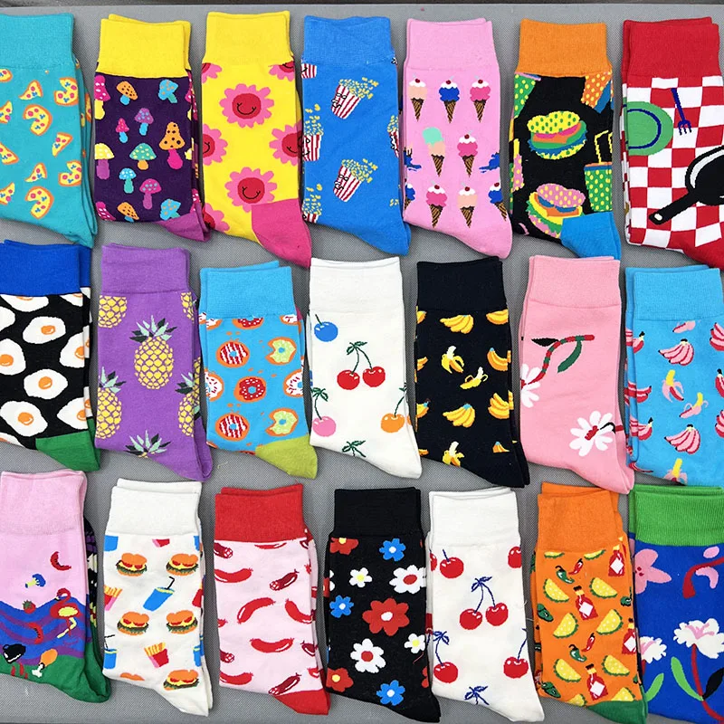 Happy Socks Damskie skarpetki unisex z czesanej bawełny w kolorze wiśniowo-truskawkowym