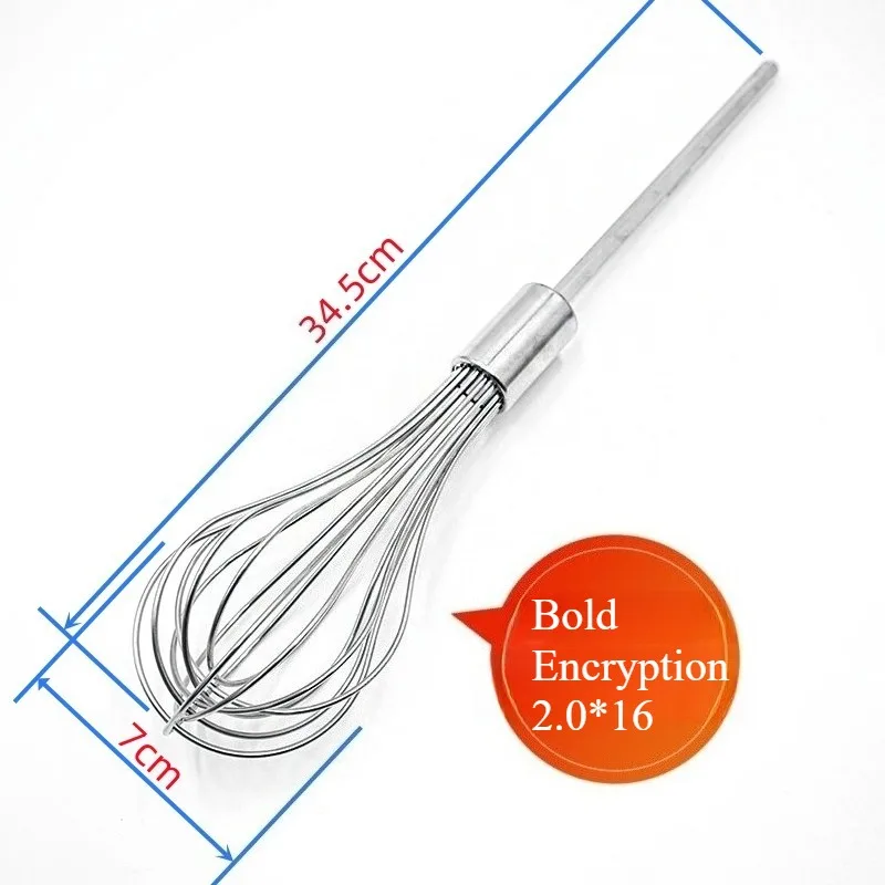 For extended, thickened, 304 stainless steel, egg beater, mixing rod 16-wire accessories 1pcs