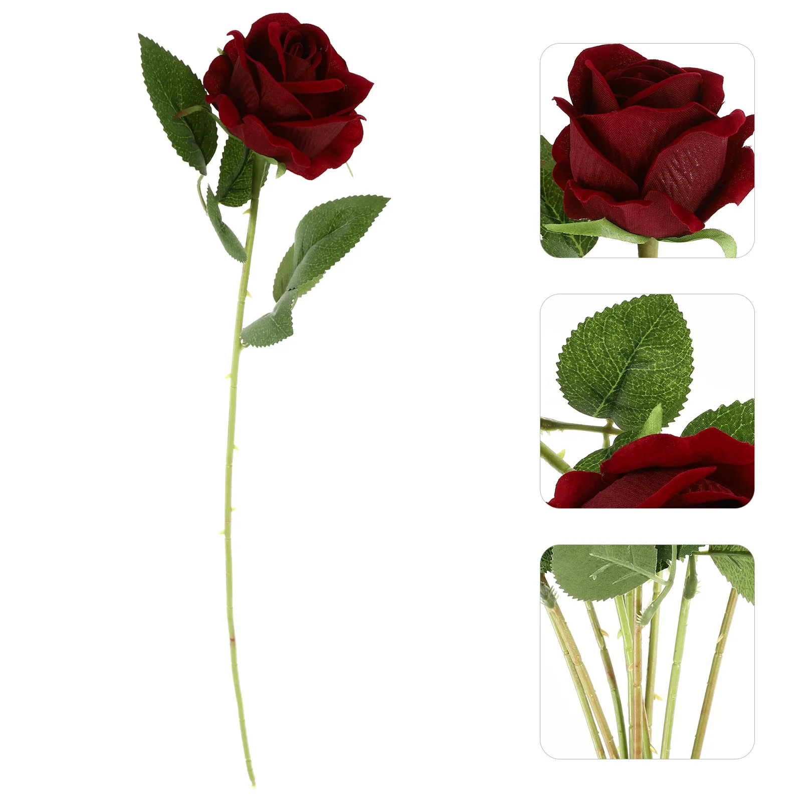 

11Pcs Fabric Rose Artificial Roses Flower Lifelike Fake Rose Stems Wedding Home Floral Arrangement Decoration Simulated Flower