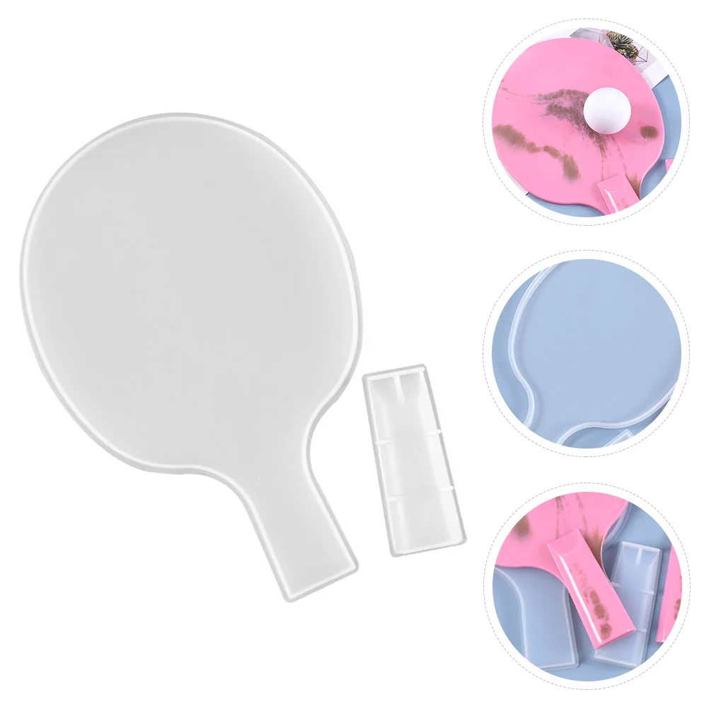 De Para Gelatinas Table Tennis Paddle Silicon Racket Creative Crystal Epoxy Mold Desktop White