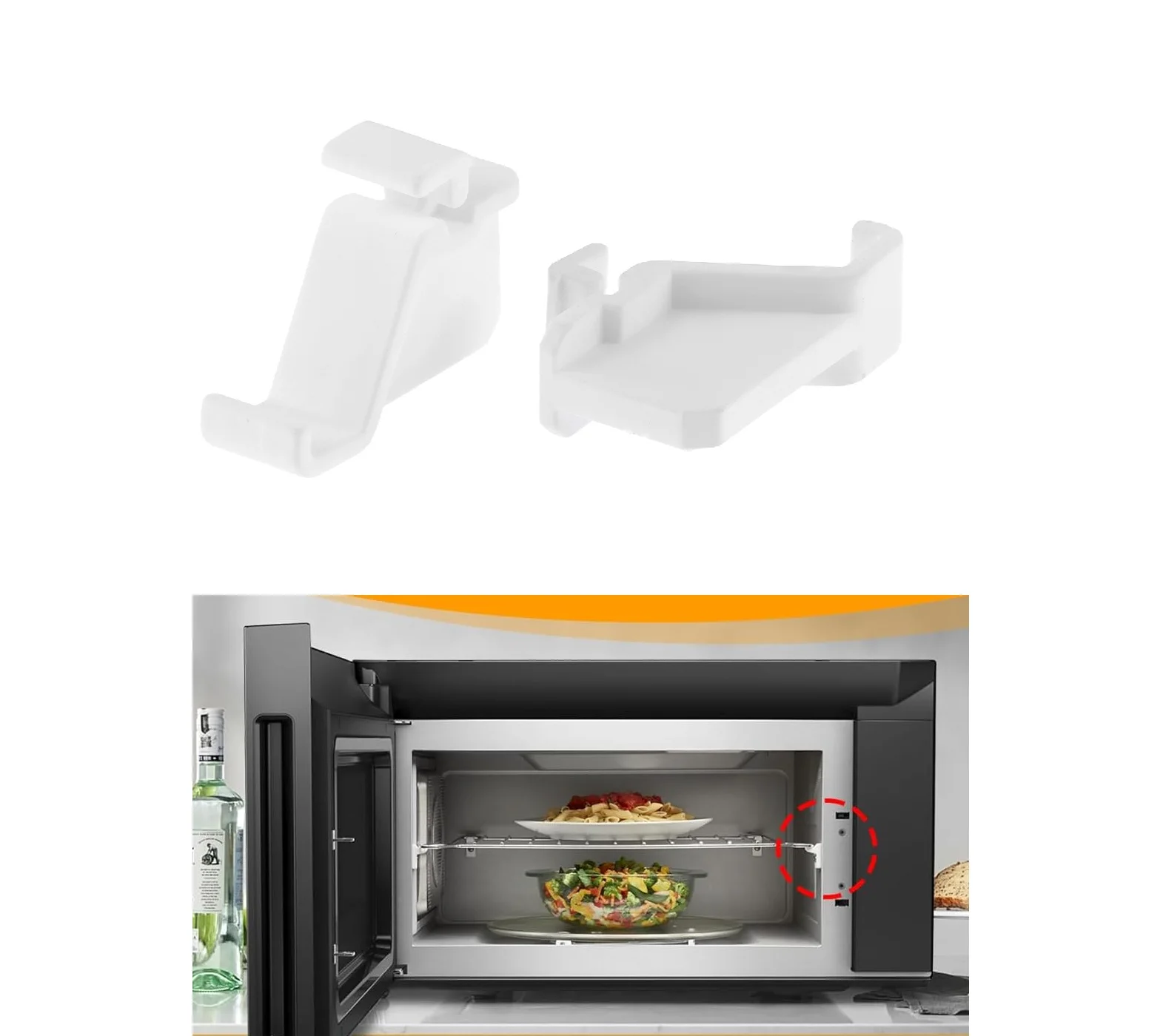 2 pçs suporte aquecedor substituir w11724411 para hidromassagem kitchenaid jenn-air forno de parede micro-ondas elemento clipe w10909479 461967753871