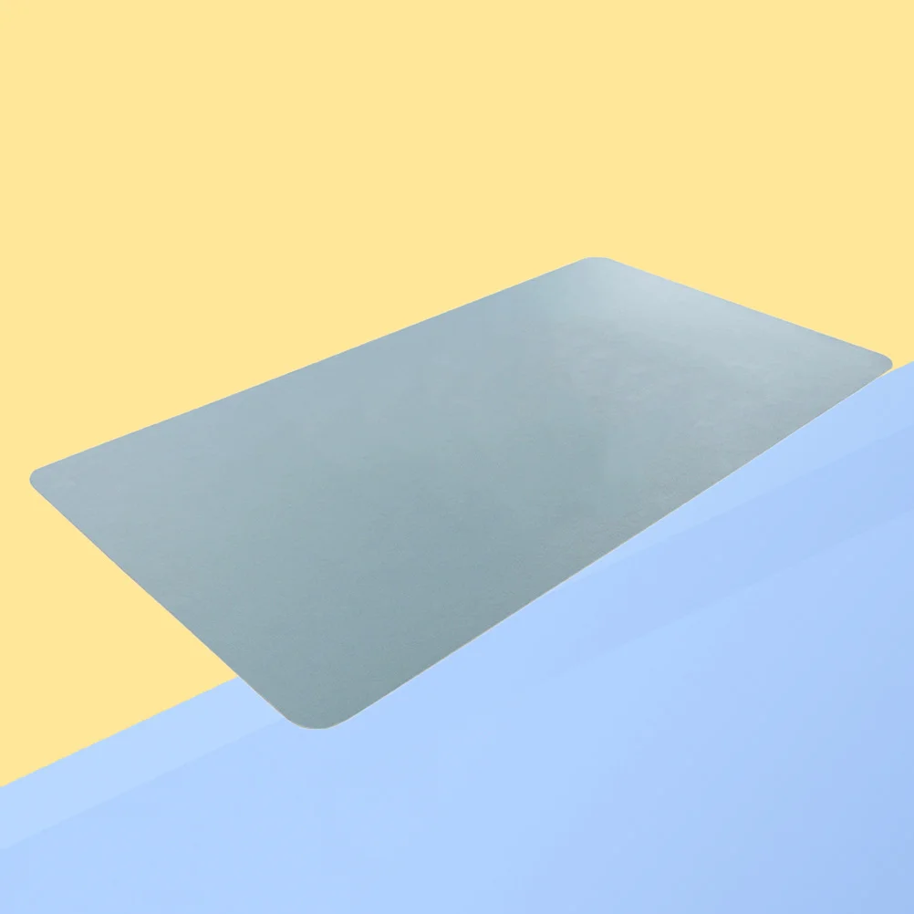 حصيرة مكتب من البولي يوريثان مزدوجة الجوانب مقاومة للماء ومضادة للانزلاق لوحة ماوس كبيرة للوحة المفاتيح والألعاب والمكتب والعمل باللون الأزرق السماوي والفضي #6
