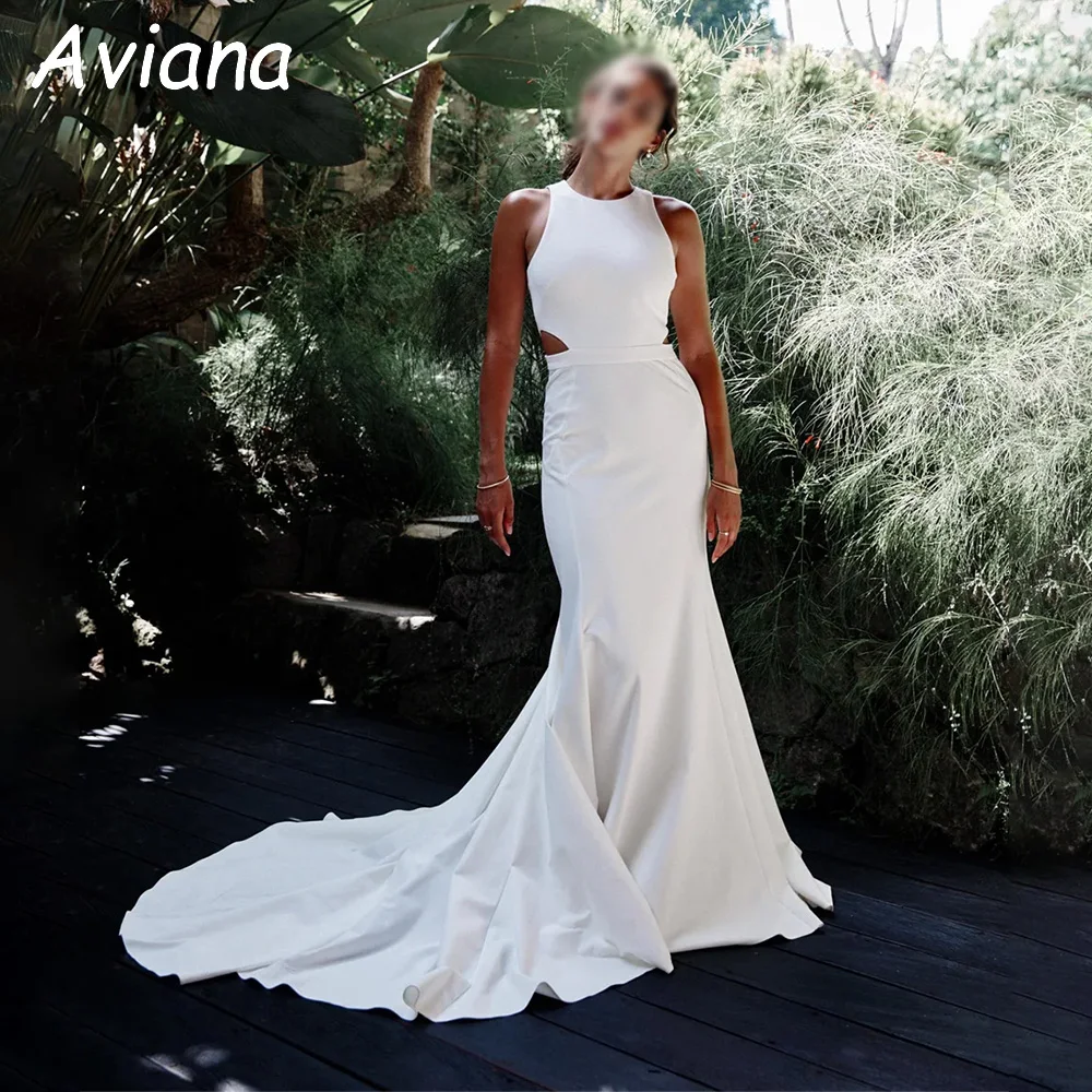 

Customized Elegant Long Mermaid Wedding Dresses Sleeveless Floor-Length Party Brides Dress Women Vestidos De Novias 2025