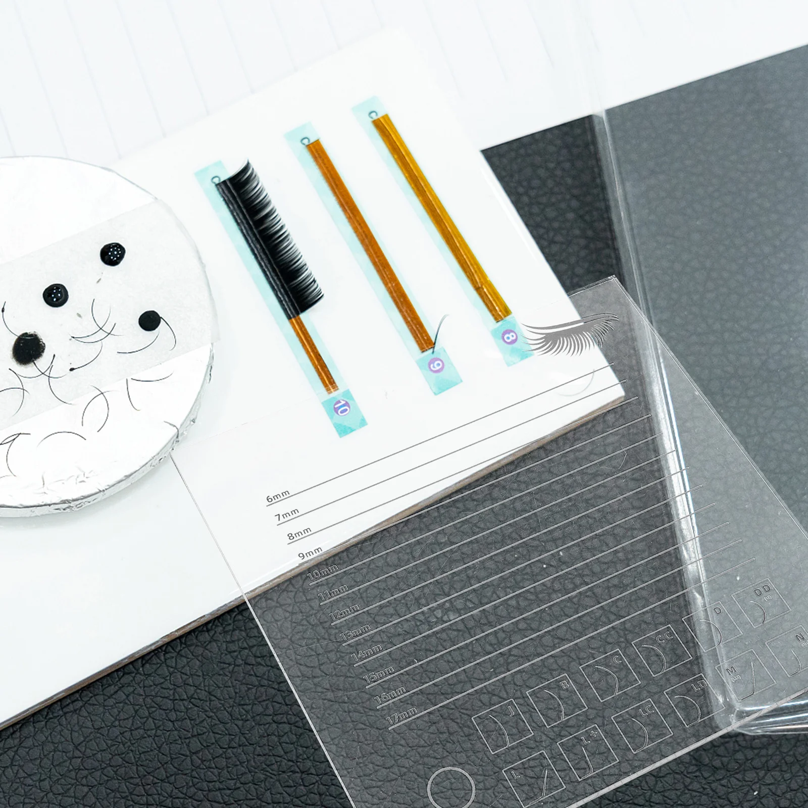 Tabellone per ciglia Organizzatore per ciglia finte in acrilico per strumento per innesto di estensione delle ciglia Paletta di stoccaggio Tecnico delle ciglia