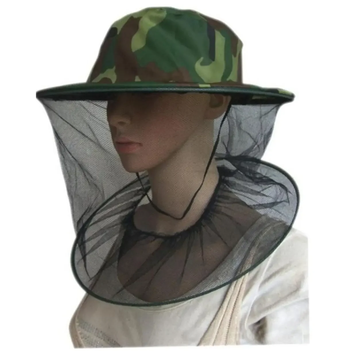 Net Mesh Face Protector Cap Insect Bee Mosquito Resistance Sun Fish Hat