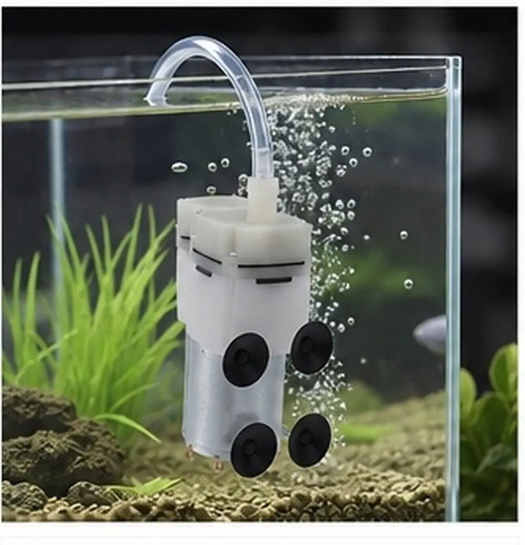 2Pcs Micro Aquarium Air Pump Mini Air Circulator Motor Dual Voltage 7Mm Diameter Silent Oxygen Pump for Fish Tank Pond Breeding