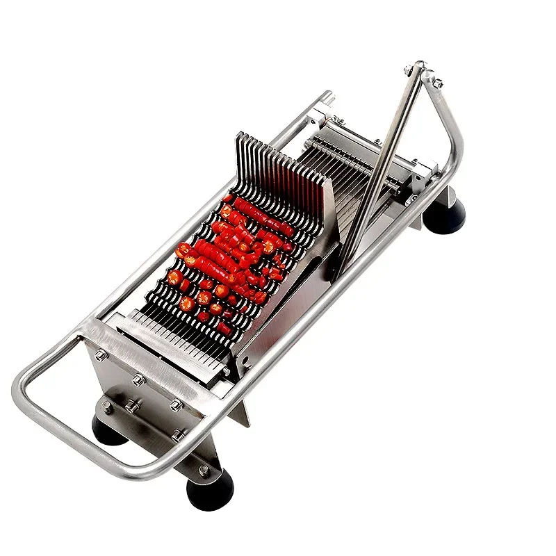 Pepper Cutter Stainless Steel Vegetable Slicer Chili Shredding Machine Manual Pepper Dicing