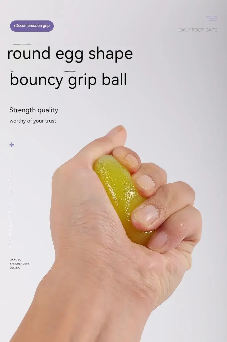 Silikon Hand Grip Ball Ei Männer Frauen Gym Fitness Finger Schwere Exerciser Kraft Muskel Erholung Greifer Trainer – Detail 2