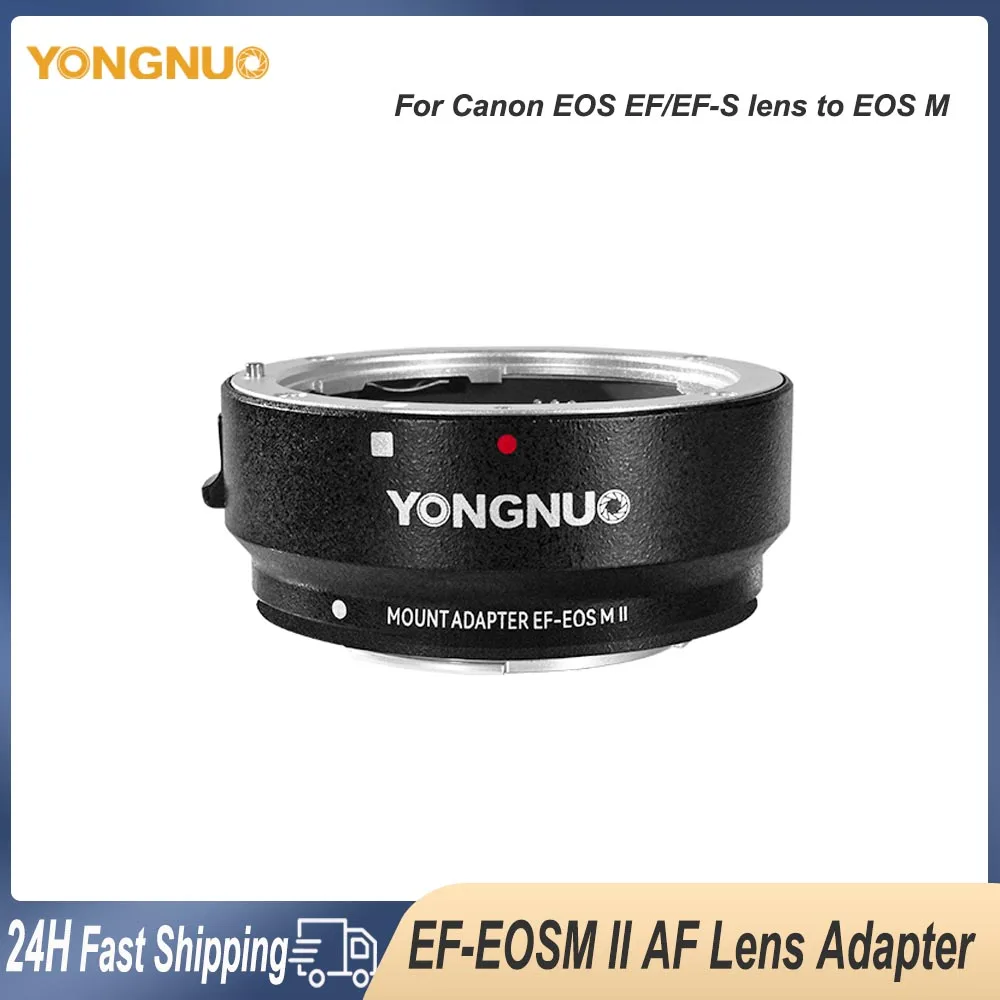 

YONGNUO EF-EOSM Electronic Auto Focus Lens adapter for Canon EOS EF/EF-S lens to EOS M EF-M M2 M3 M5 M6 M10 M50 M100 Camera