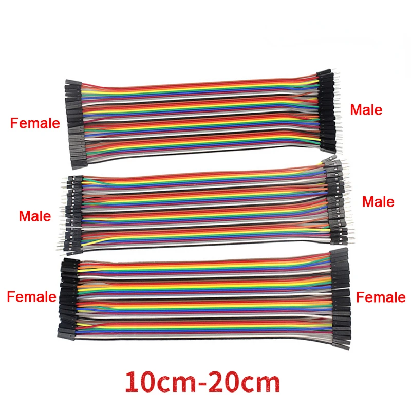 Breadboard Jumper Wire Dupont Cable 40pin cable male to male + female to female 10cm 20cm for arduino electronic diy