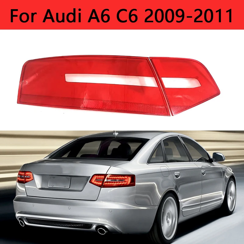 

Car Rear Tail Light Shell Brake Lights Shell Tail Lamp Cover Brake Lights Mask Replace For Audi A6 C6 2009-2011