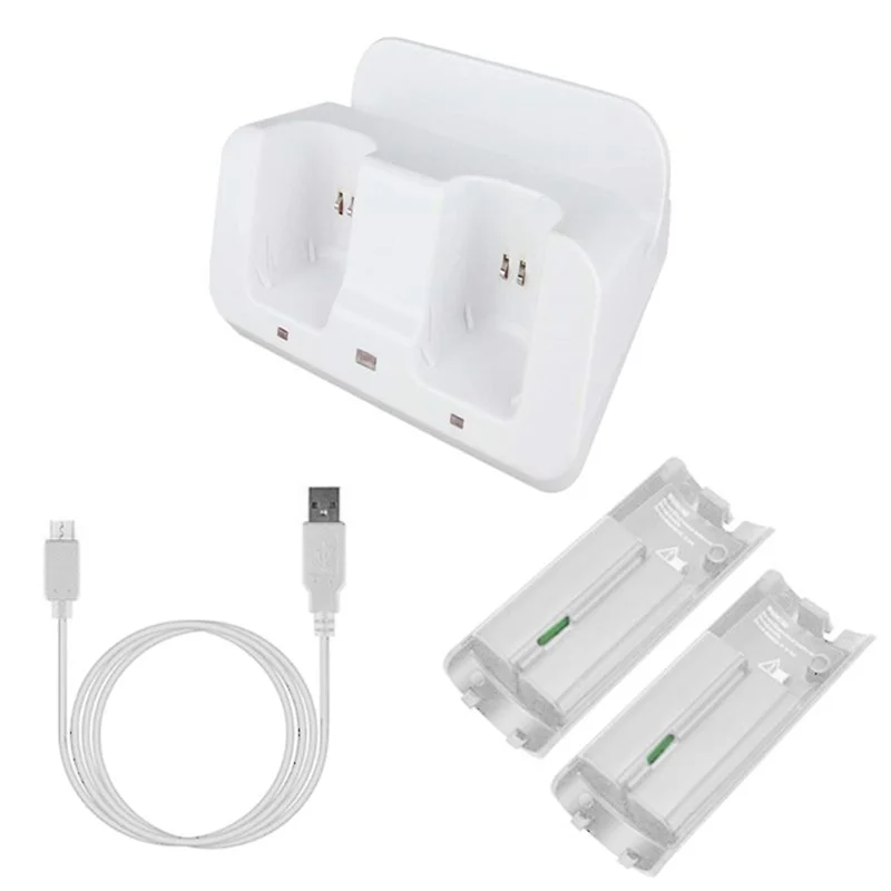 Smart Charging Station Dock Stand Charger for Wii U Gamepad Remote Controller A9LC(White)