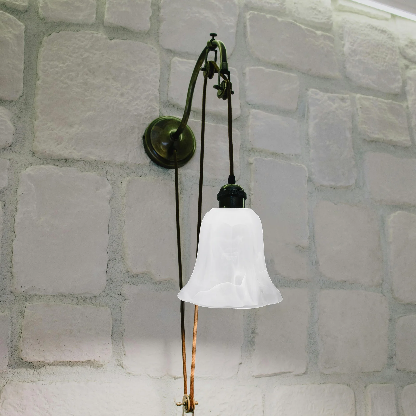 

Glass Lamp Shade Lighting Fixture Accessory Simple Stylish Glass Replacement E27 Hanging Lamp Shade Home Lampshade