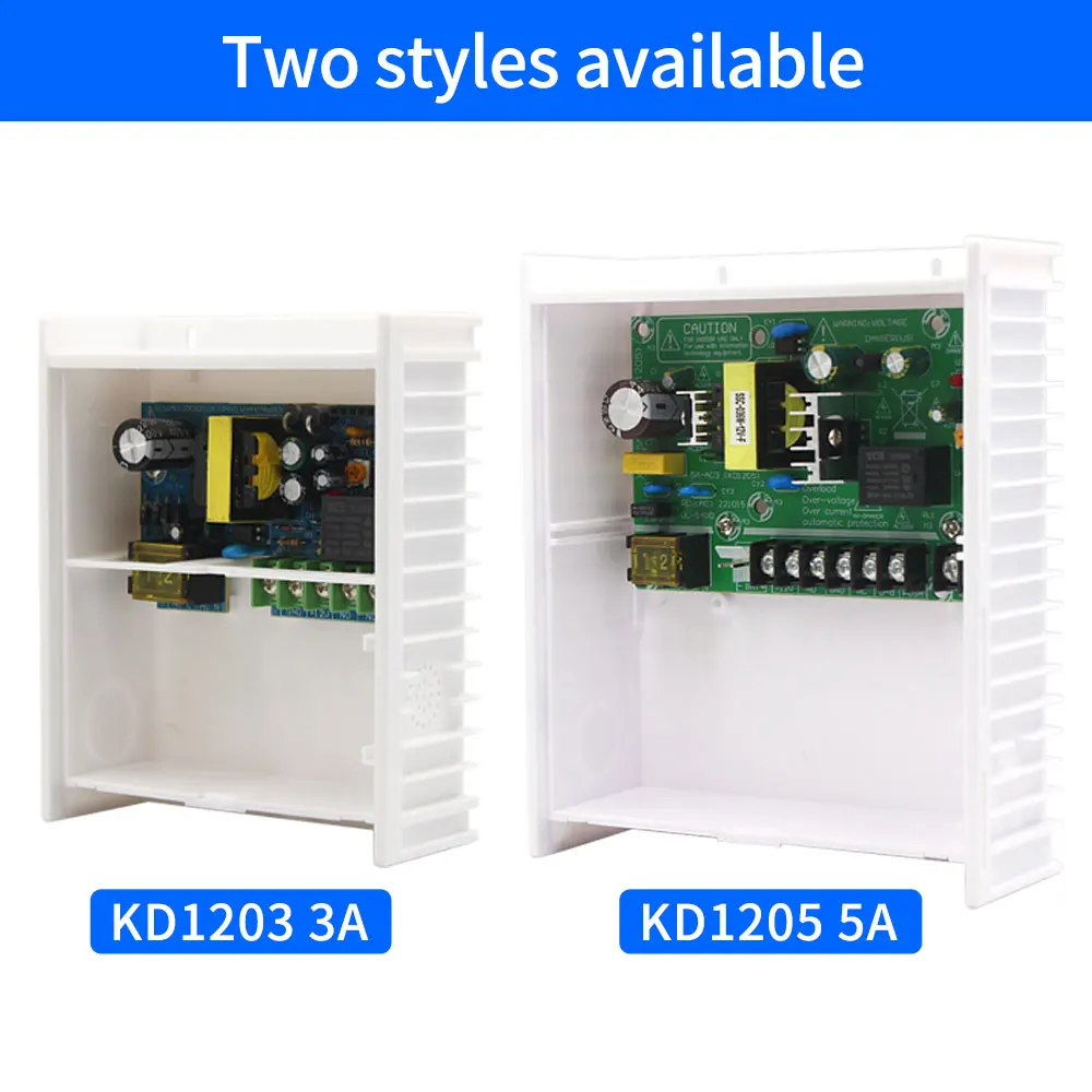 AC 100~240V DC 12V 3A/5A Power Supply Support Backup Battery Interface RFID card Access Control System Power Supply