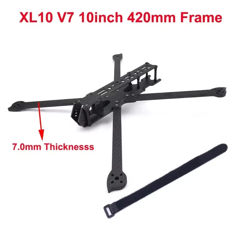 XL10 V7 10inch Carbon Fiber FPV Frame 420mm Wheelbase 7mm Thickness Arm TrueX 10''Frame Long Range RC Drone Accessories