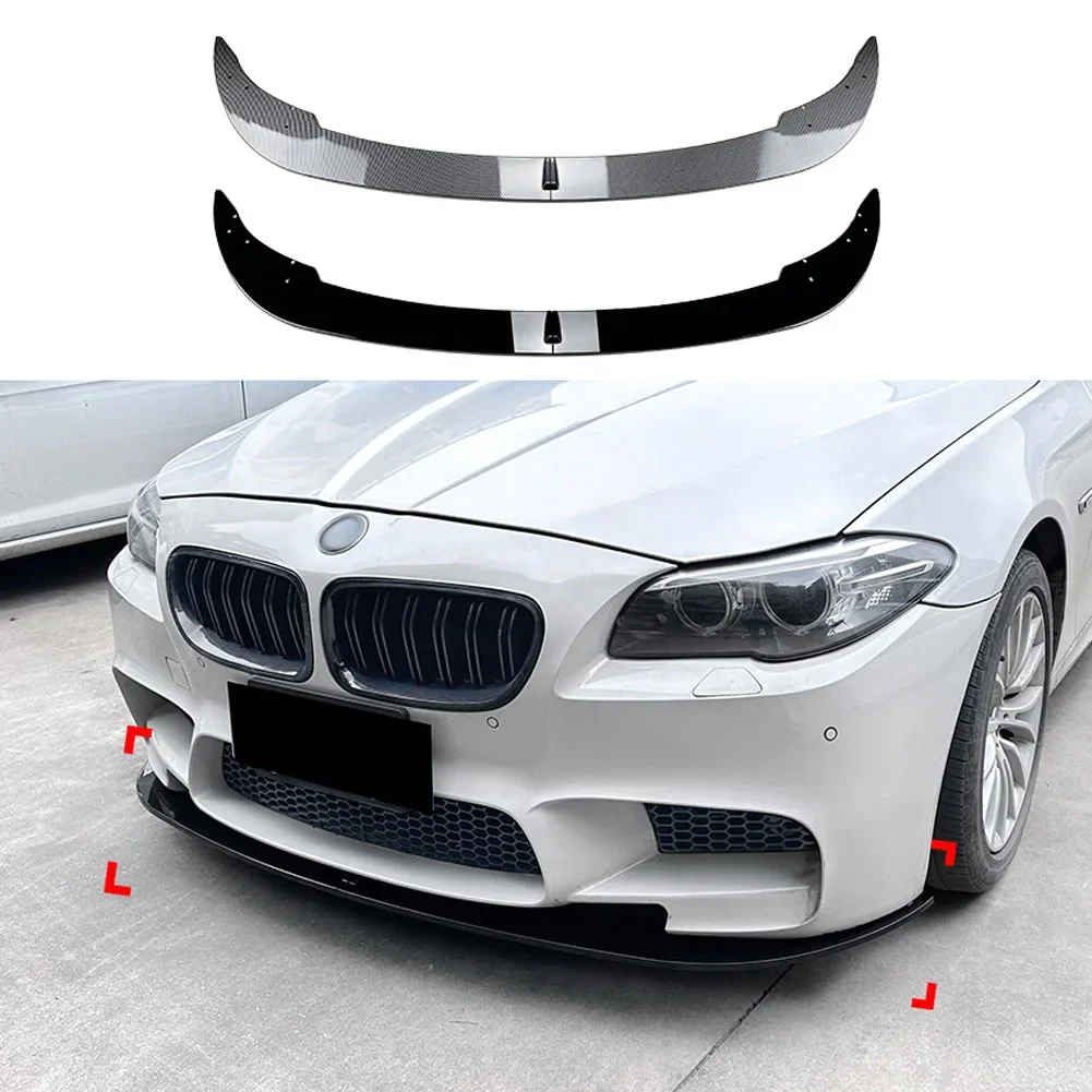 2 Stage Front Lip Splitter Spoiler Side Lower Splitters Body Kit For BMW 5 Series M5 F10 F11 2011-2017