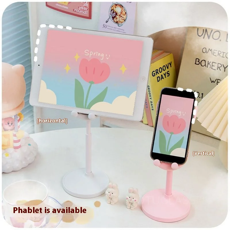 Cute Rabbit Phone Stand Adjustable Desktop Holder Universal Tablet Stand for Smartphones Tablets Home Office Use