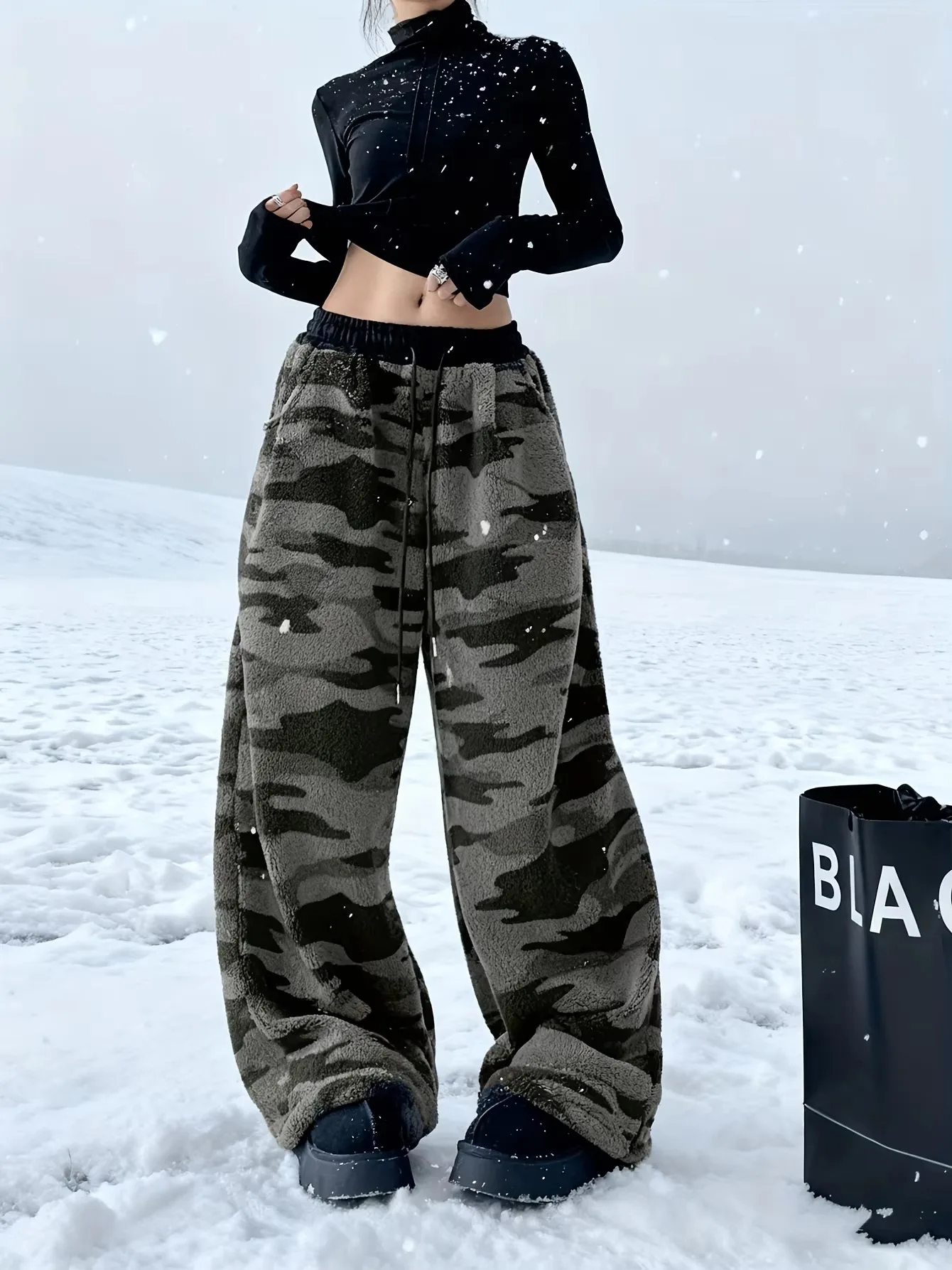 Retro Camouflage Wide Leg Pants 3D Men's and Women's Same Style Y2K Loose Casual Pants Street Style Pants Daily Dressing Kids